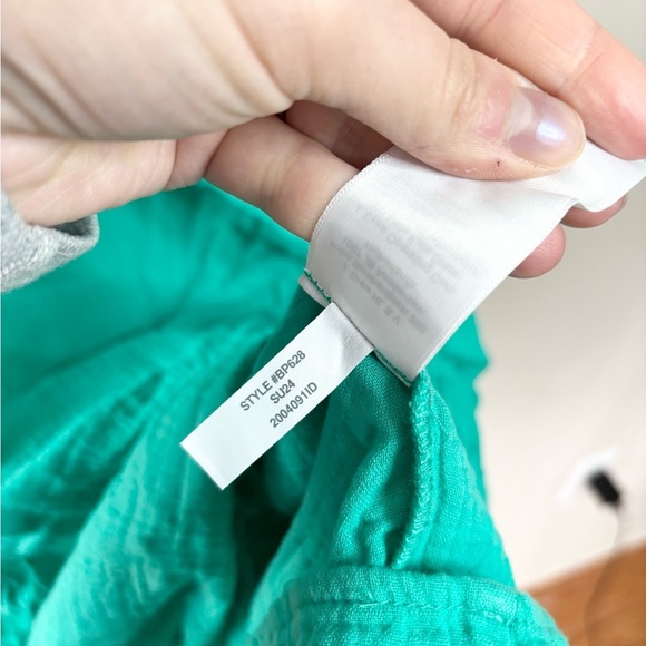 J Crew ruffle tiered mini cotton gauze dress green size 0 new - Picture 6 of 8